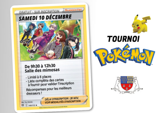 tournoi Pokémon 10 décembre
